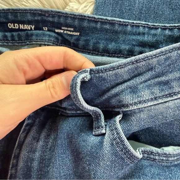 Old Navy High Rise Wow Straight Jeans Size 12 - Picture 11 of 11